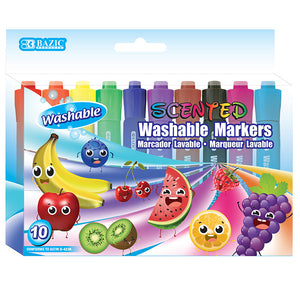 10 Color Washable Scented Markers