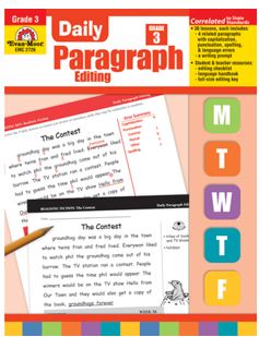 Daily Paragraph Editing, Grade 3