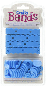 Crafty Bands Refill: 4 Crafty Bands/20 Crafty Snaps Settings-Blueberry