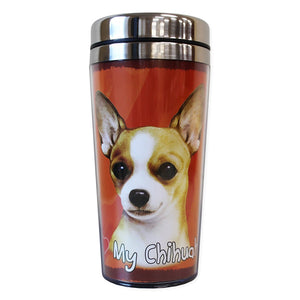 Chihuahua Tan Thermos Travel Tumbler Mug