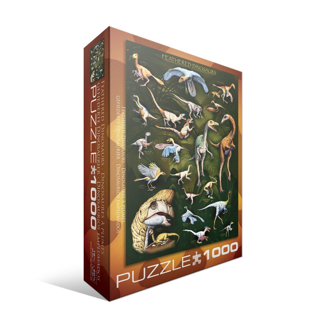 Feathered Dinosaurs - 1000pc Puzzle