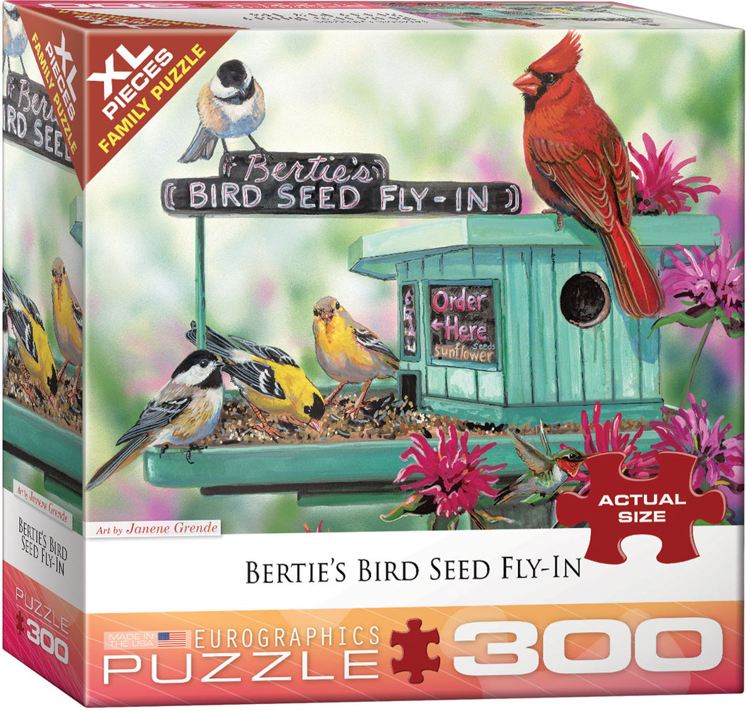 EuroGraphics Bertie's Bird Seed Fly-In by Janene Grende 300-Piece Puzzle