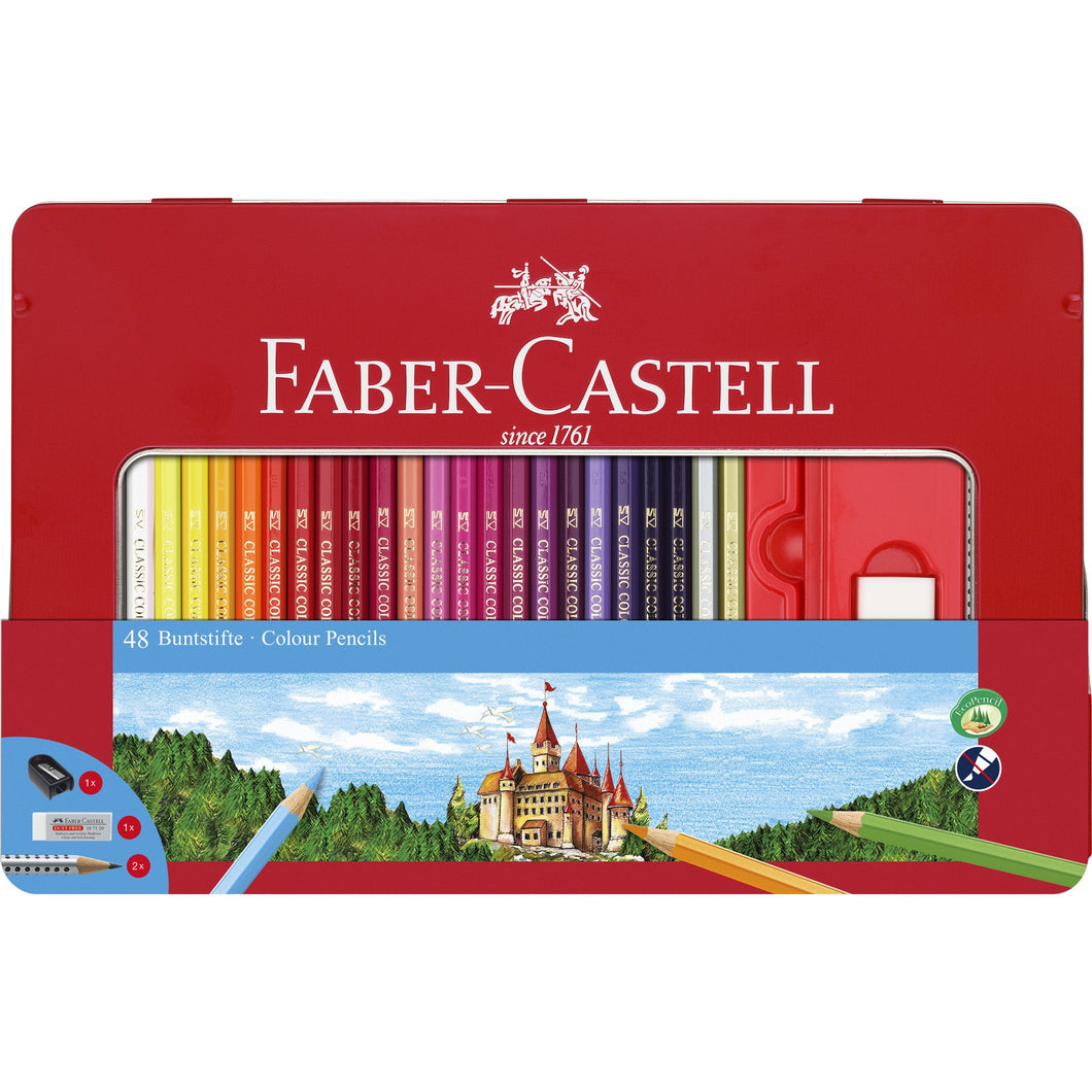 48ct Classic Color Pencil & Sketching Tin Set