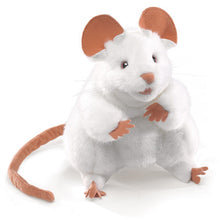 Load image into Gallery viewer, Folkmanis White Mouse Hand Puppet #2219