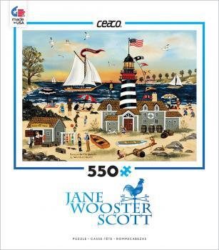 Jane Wooster Scott 550 Piece Puzzle-Beacon On The Beach