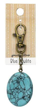 Blue Howlite Wish Stone Key Chain