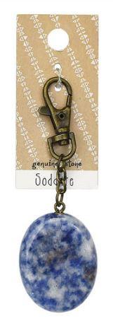 Sodalite Wish Stone Key Chain