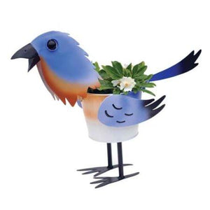 Mini Blue Bird Planter 4"
