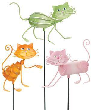 Georgetown Cat Garden Stakes New Colors Set of three