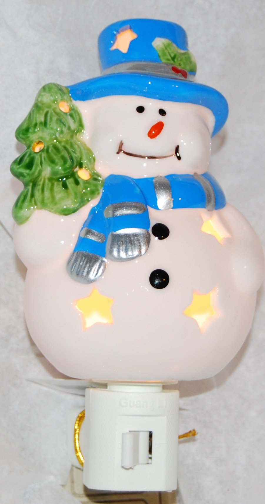 Snowman Porcelain Night Light