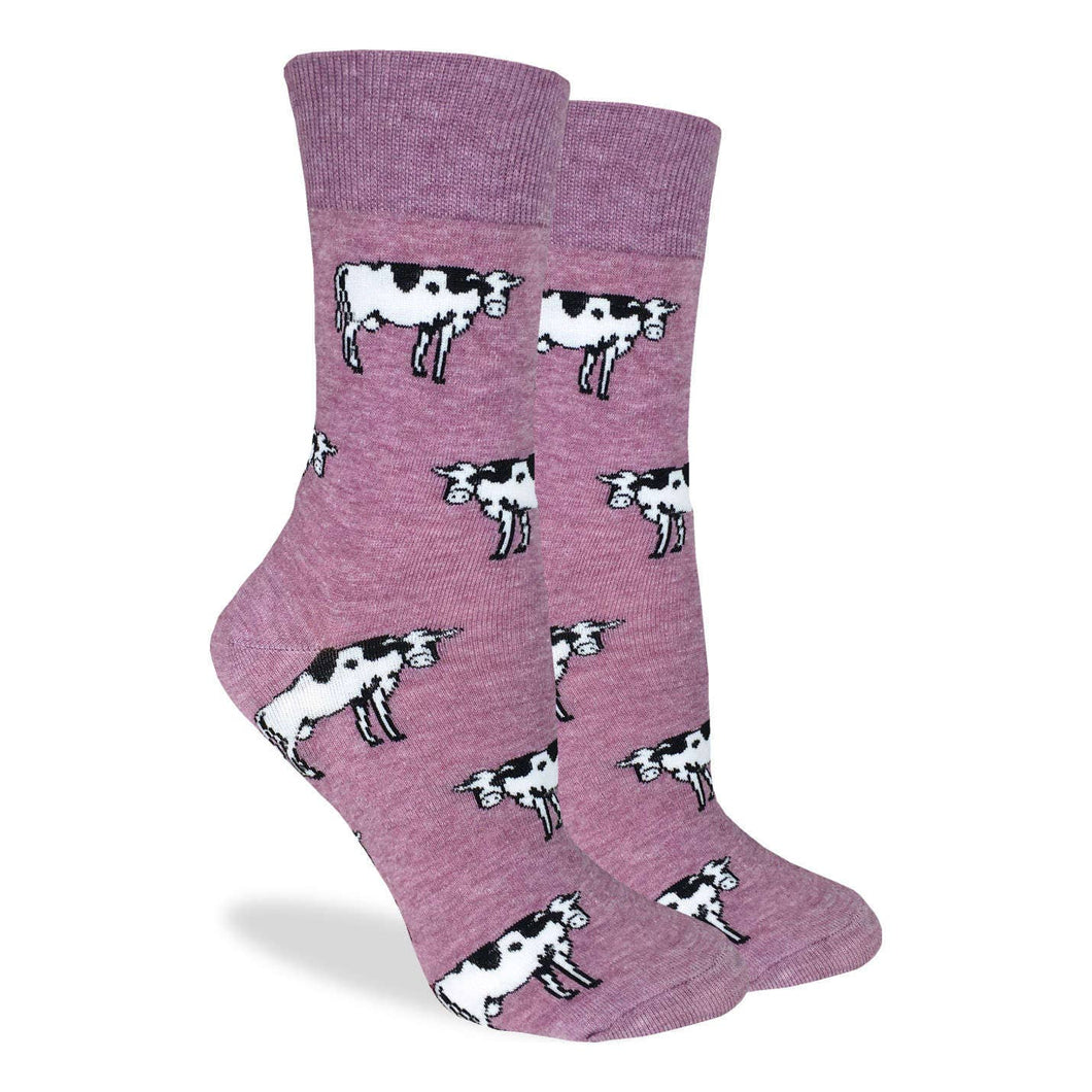 Women's Cow Crew Socks Fits size 5-9