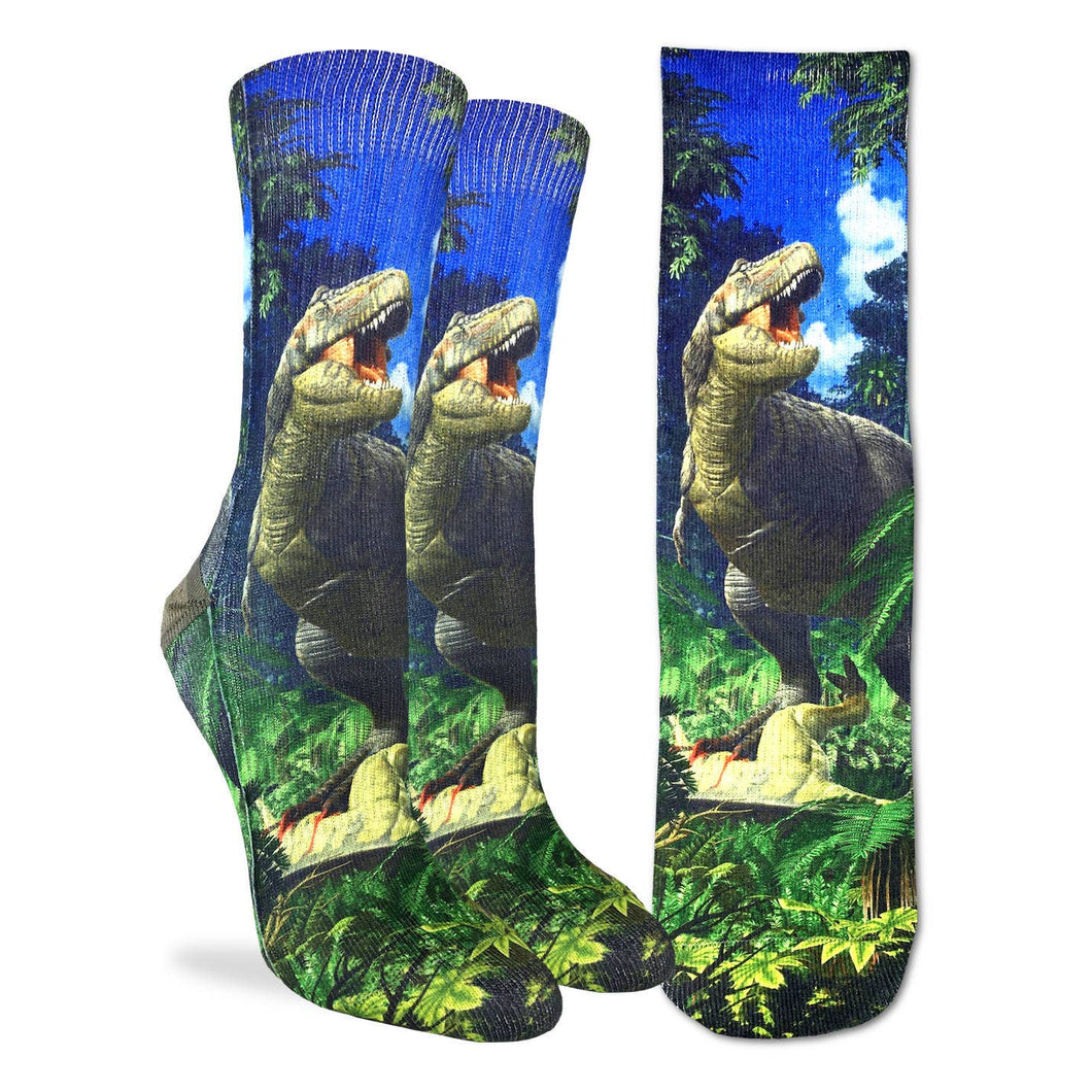 Women's T Rex Dinosaur Crew Socks Fits size 5-9