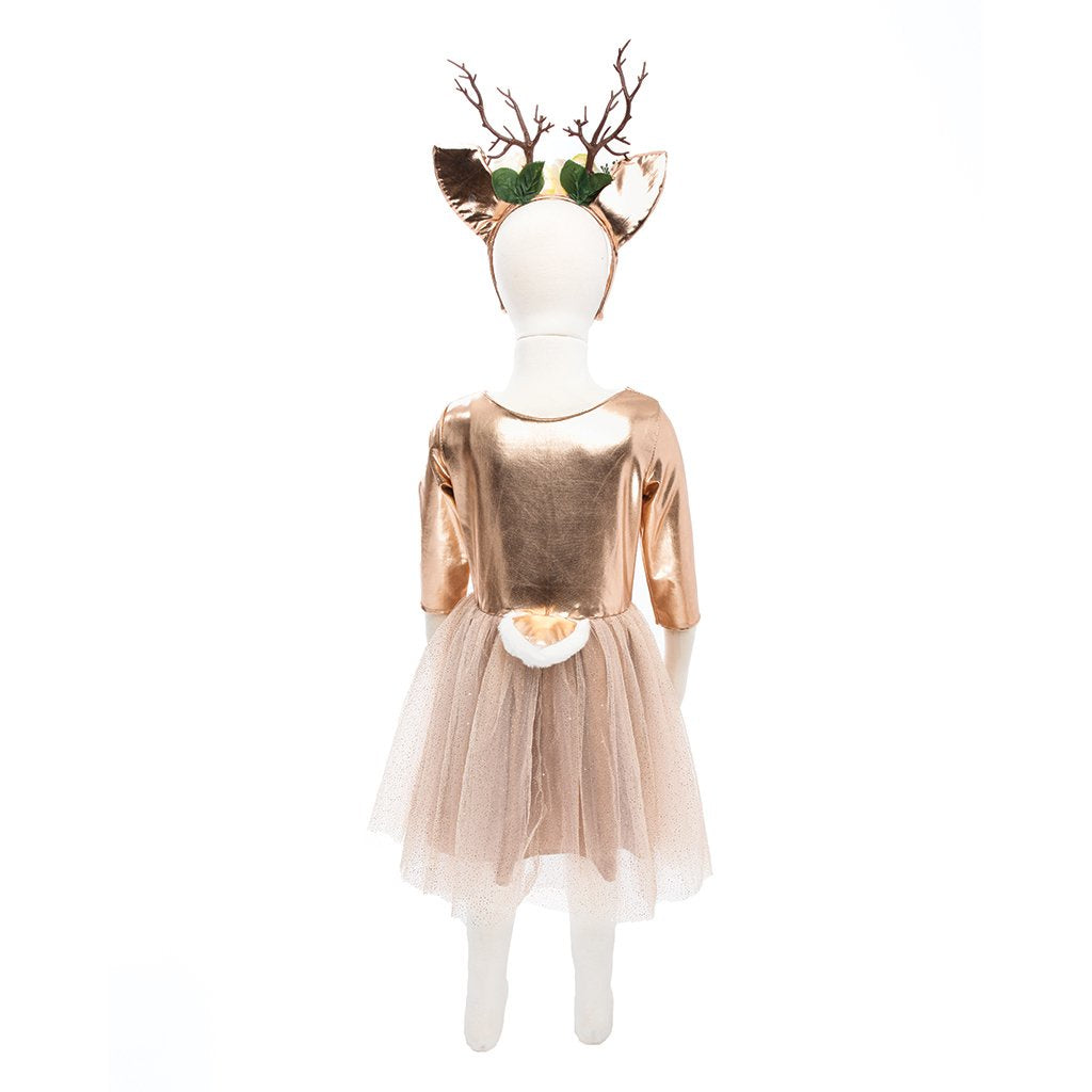 Woodland Deer Dress with Headband Size 5-6