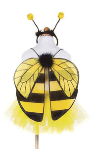 Glitter Bumblebee Tutu With Wings & Headband, Size 4-6