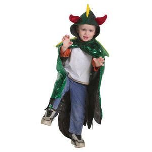 Dragon Cape, Green/Gold, Size 5-6
