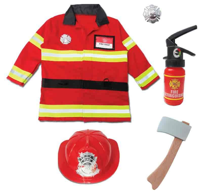 Firefighter Set Includes 5 Accessories, Size 5-6