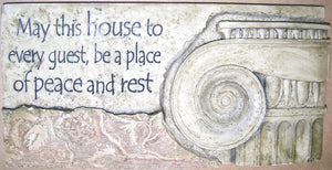 Large Oblong Plaque -May this house