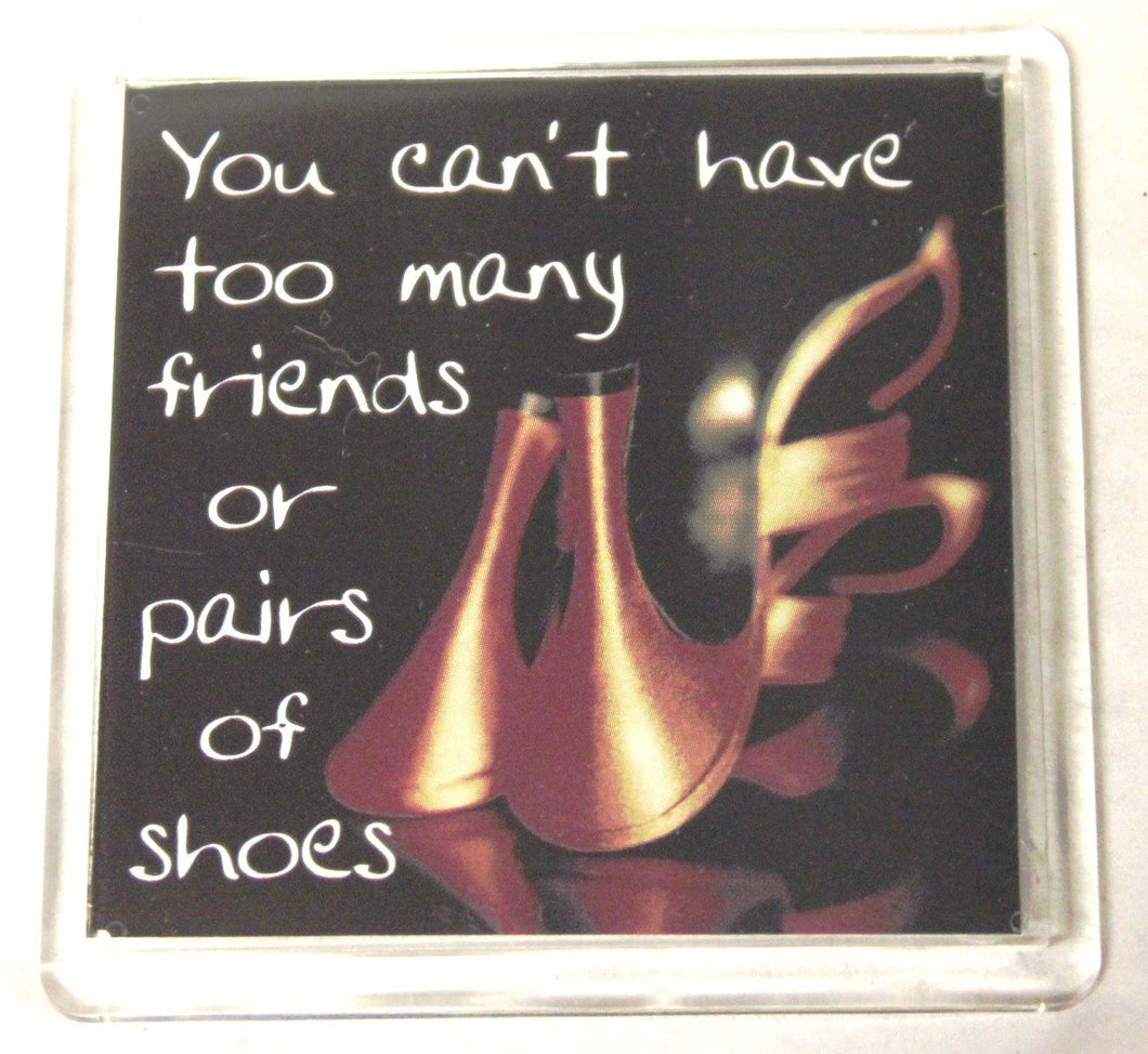Sentiments Magnets - You Can't Have Too Many Friends or Pairs of Shoes