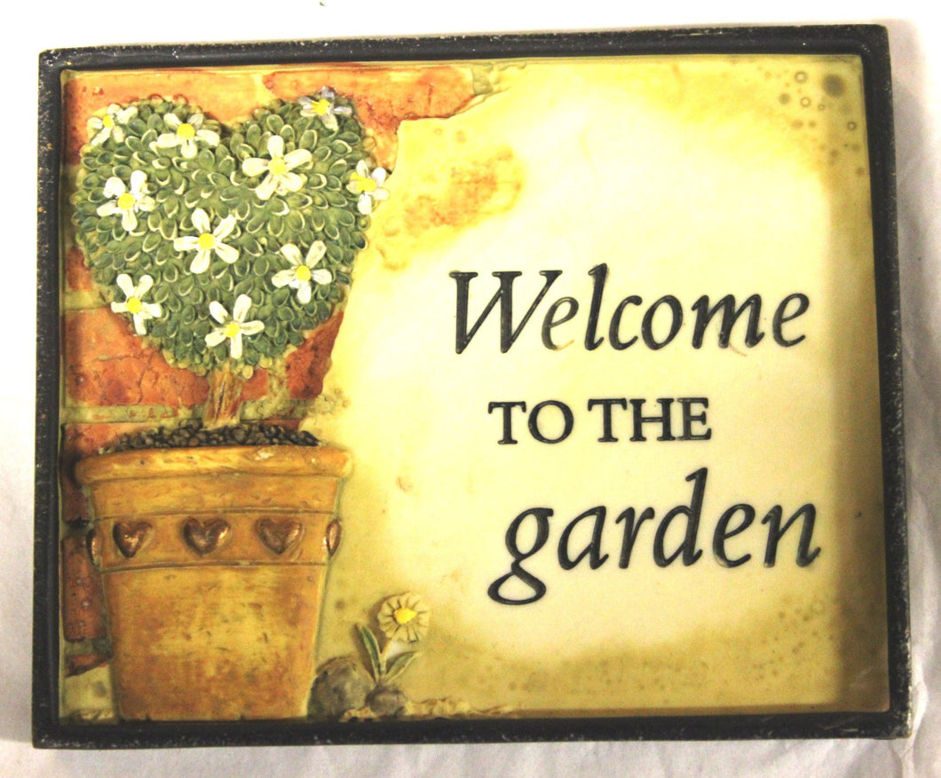 Small Garden Plaque- Welcome to the Garden