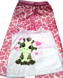 4T Bright Eyes Giraffe Girl Pajamas