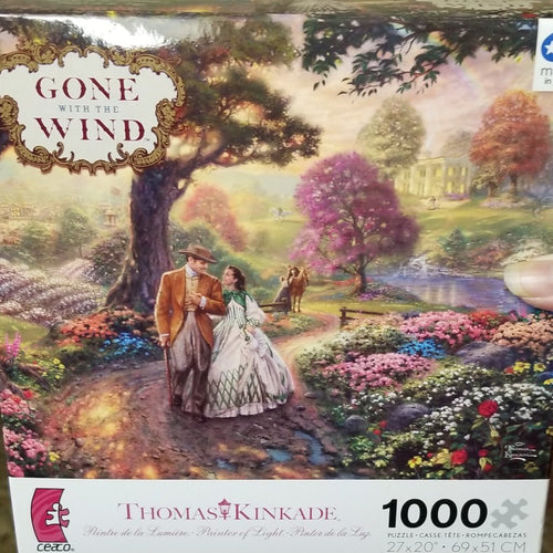 1000pc Thomas Kincade Puzzle- Gone with the Wind