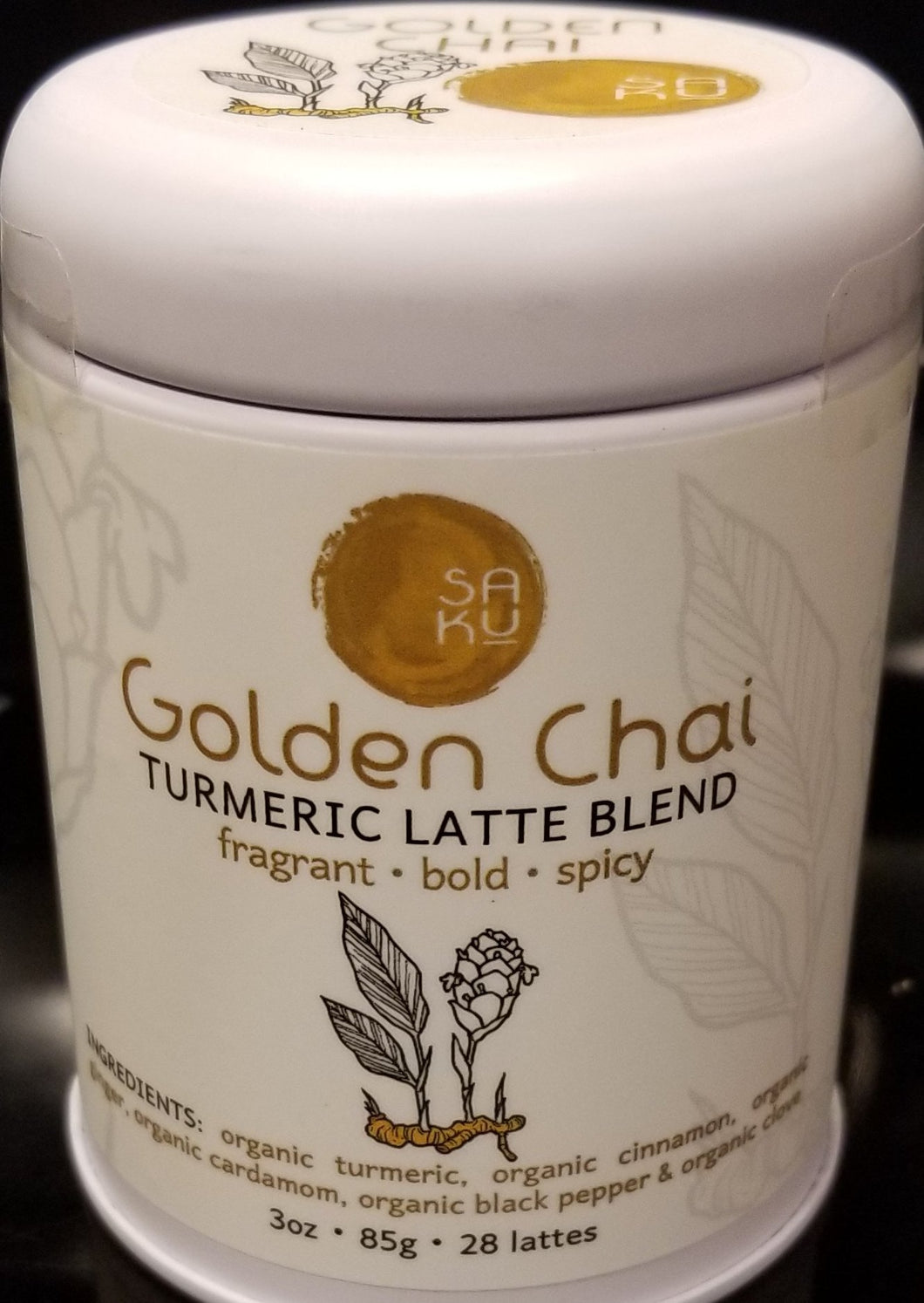 Saku Tea Golden Chai Tea-3oz Tin