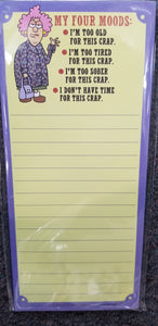 Aunty Acid My Four Moods Notepad #61735