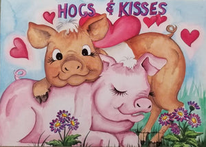 Hogs & Kisses Pig Card