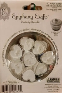 Epiphany Crafts Self-Adhesive Heart Buttons