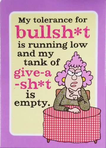 Leanin Tree Auntie Acid My Tolerance for BS Magnet #31394