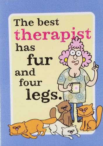 Leanin Tree Auntie Acid Best Therapist Magnet #31502