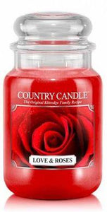 23oz Country Classics Large Jar Kringle Candle: Love & Roses