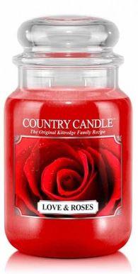 23oz Country Classics Large Jar Kringle Candle: Love & Roses