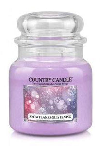 16oz Country Classics Medium Jar Kringle Candle: Snowflakes Glistening