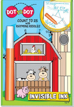 Load image into Gallery viewer, Count to 25 with Rhyming Riddles Farm Invisible Ink Book