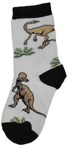 Dinosaur Walk Adult Socks- Medium