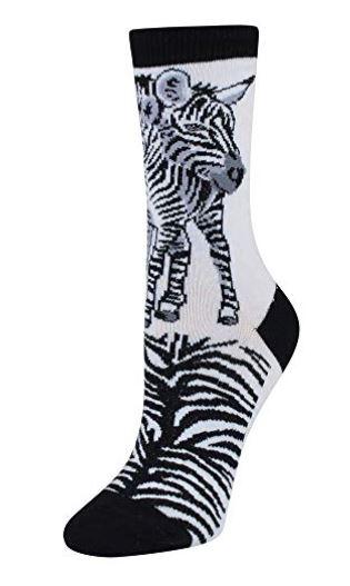 Zebra Love Adult Socks-Large