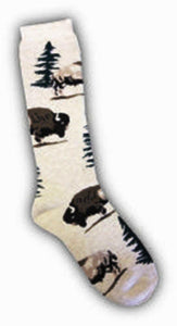Bison In the Trees Adult Socks-Large