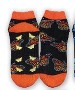 Monarch Butterfly Shorty Slipper Socks-Large