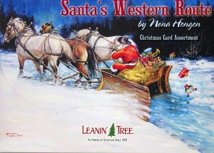 Leanin Tree Santa's Western Route Card Assortment #90283