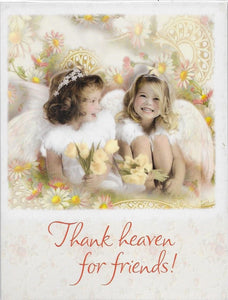 Thank heaven for friends 8 blank notecards and envelopes