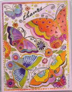 Thank You Butterfly Blank Notecards and Envelopes
