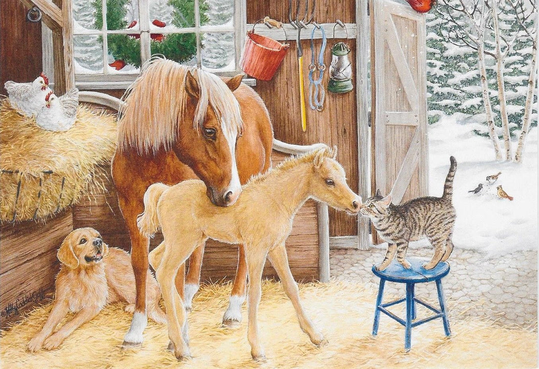 Stable Christmas Cards and envelopes