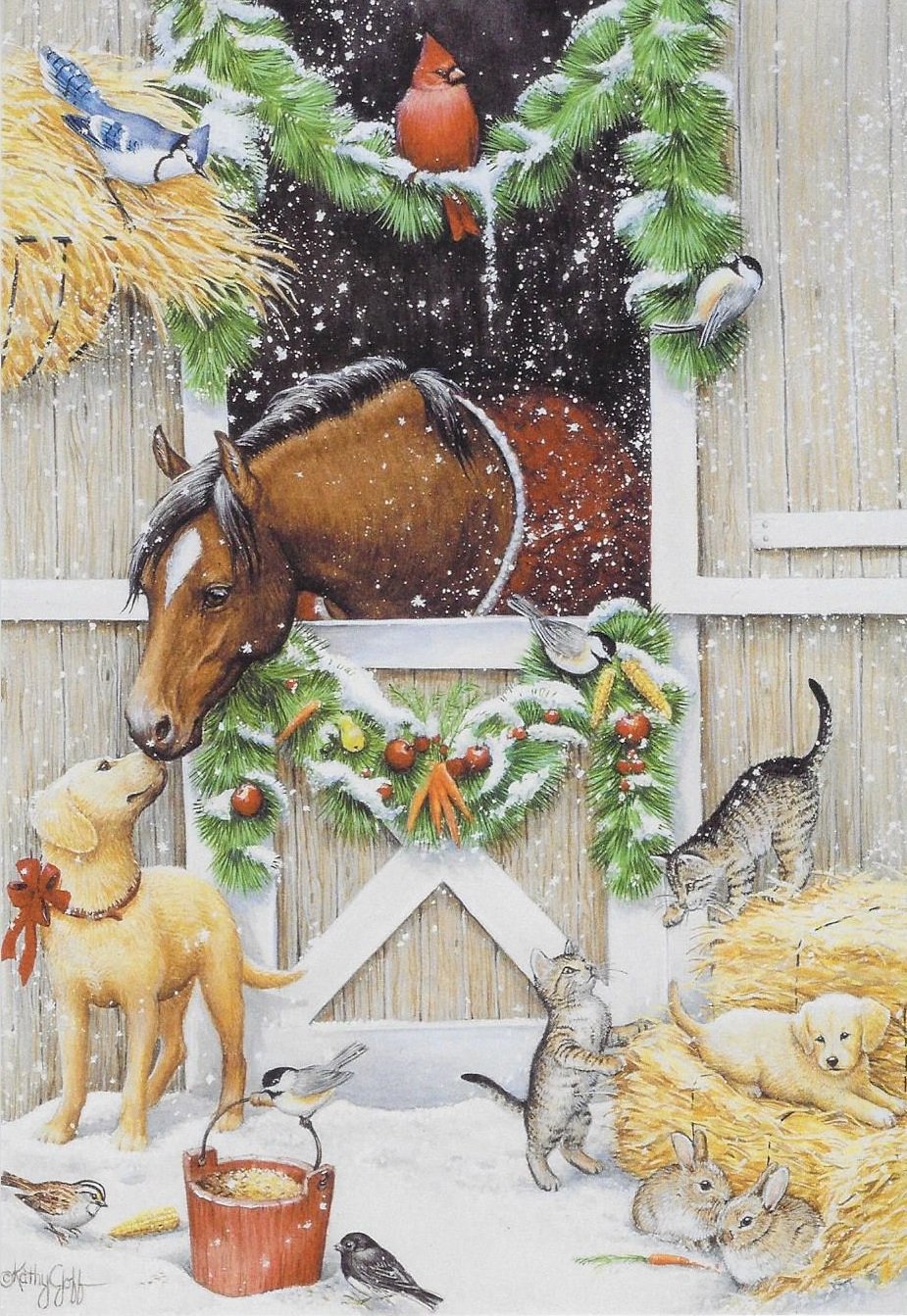 Holiday Stable Greetings Boxed Christmas Cards #74597