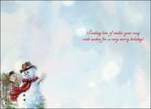 Load image into Gallery viewer, Snow Mail Boxed Christmas Cards #74766 inside