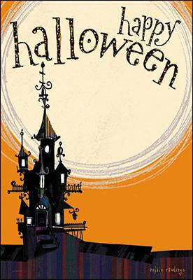 Happy Halloween Haunted House Greeting Card