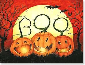 Boo Halloween 8 notecards and envelopes
