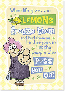 Leanin Tree Auntie Acid Lemons Magnet