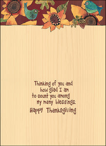Leanin Tree Thanksgiving Card: Thankful Grateful Blessed #55678