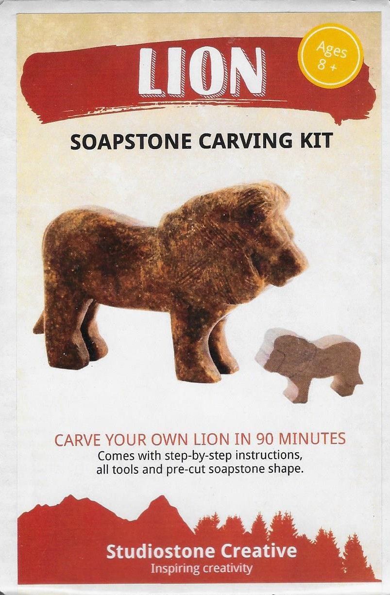 Lion Soapstone Carving Kit